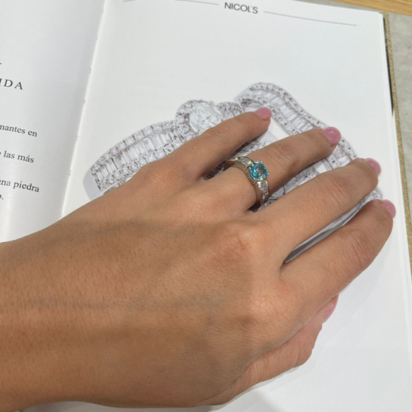 Anillo Diamante Zircon Amelie - Anillos Compromiso Aniversario