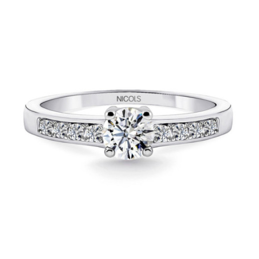 Anillo Diamantes Amelie 0.50 Ct Solitario Medio Quilate - Talla Brillante