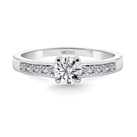 Anillo Diamantes Amelie 0.50 Ct Solitario Medio Quilate - Génial