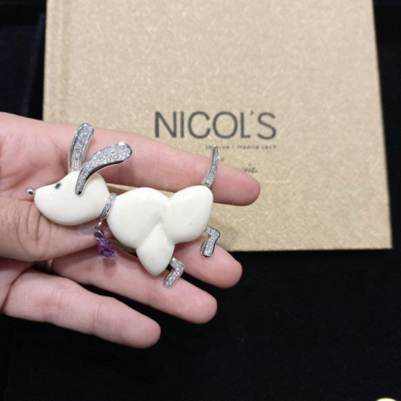 Broche de cachorro Basset Hound Love My Dogs - BROCHES