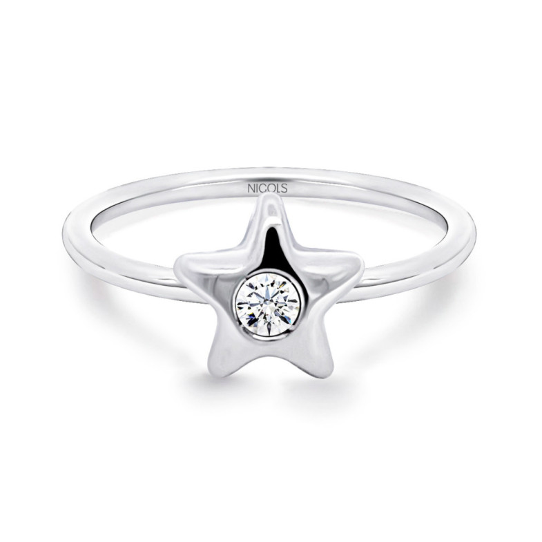 Anello singolo Star 0.08 - anniversario