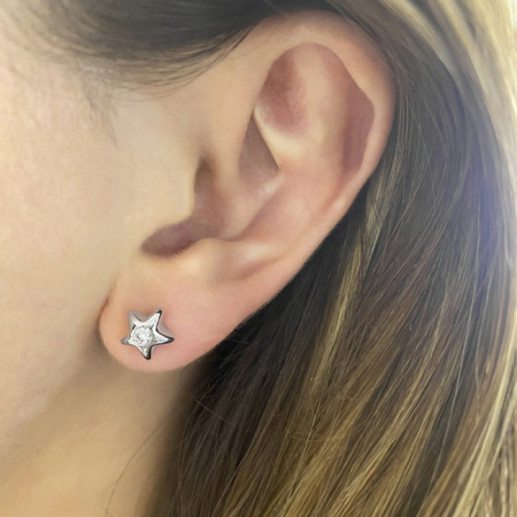Pendientes Diamantes Estrella 0.16Ct - Pendientes de Novia 2