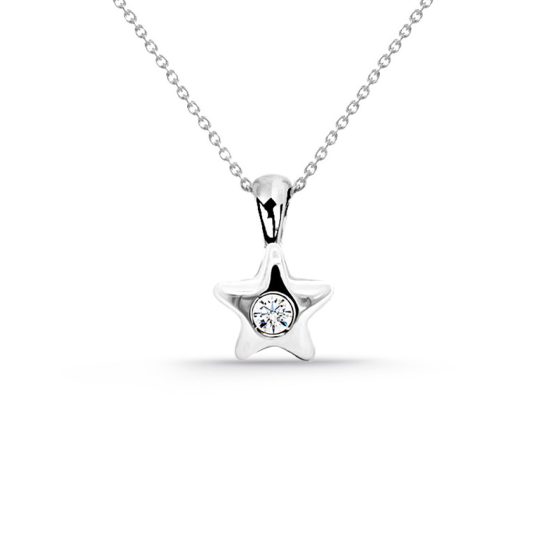 0.08ct Diamond Star Pendant - Diamond pendants