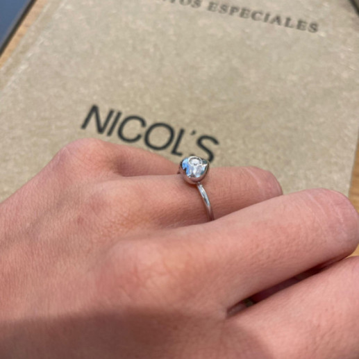 Solitaire Ring 0.08ct Heart - Heart Cut 2