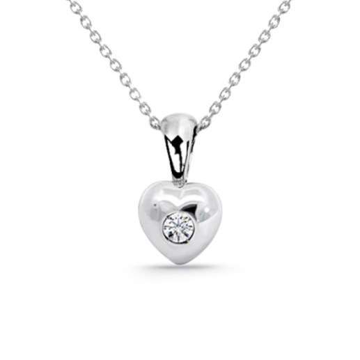 Colgante Diamante Corazón 0.08Ct - Colgantes de Diamantes