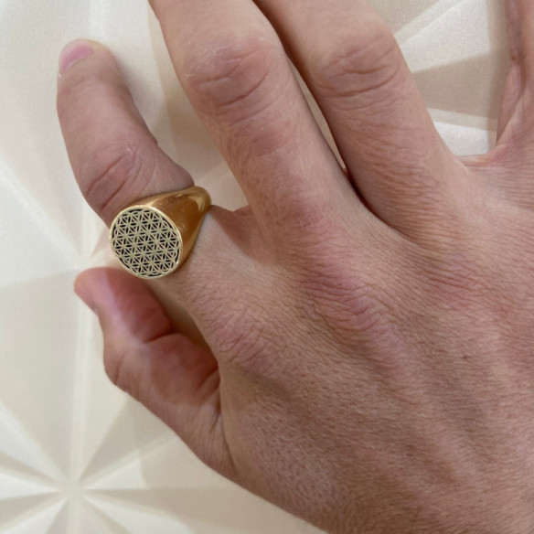 Sello Flor De La Vida - Anillos de Hombre Sellos