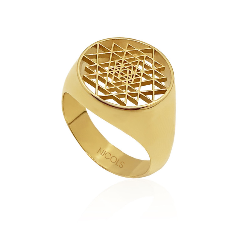 Sello Triangulos Sri Yantra - Anillos de Hombre Sellos