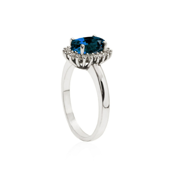 Anello con zaffiro Dalia da 1,30 ct - ANELLI