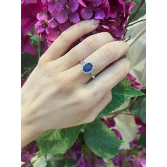 Dahlia Sapphire Ring 1.30ct - Rings