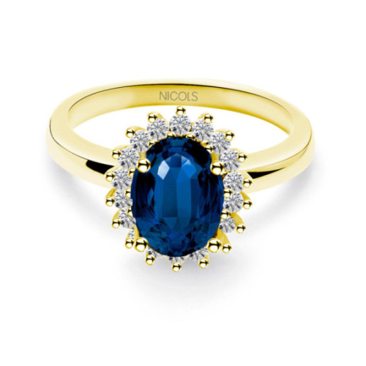 Anillo Zafiro Dalia 1.30Ct Oro Amarillo - Bagues de fiançailles d'anniversaire