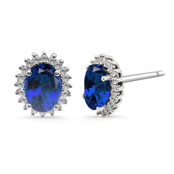 Pendientes Zafiro Orla Dalia 2.60 - Boucles d'oreilles saphir