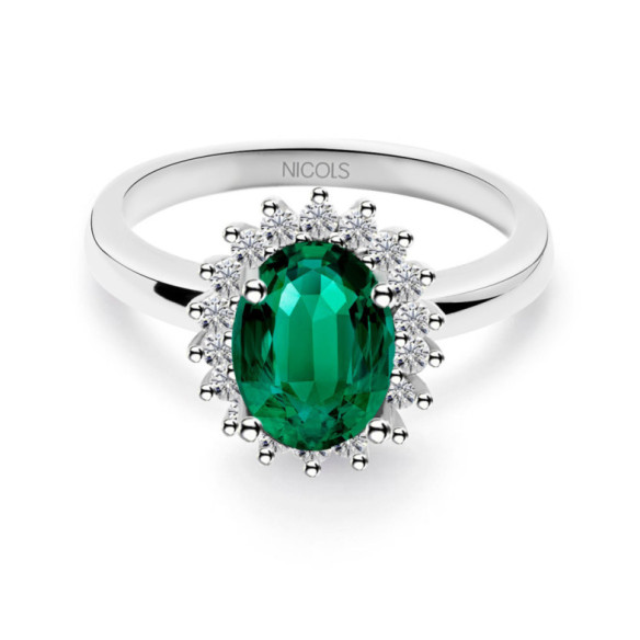 Emerald Engagement Ring 1.30 DALIA - Anniversary Rings