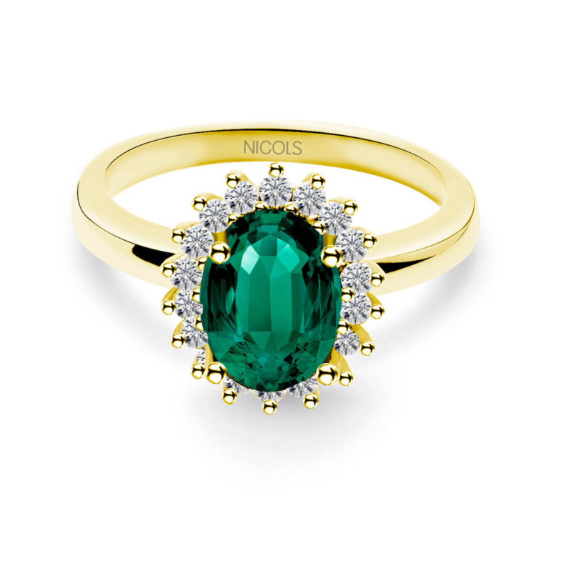 Dalia Emerald Ring 1.30 Yellow Gold - Anniversary Rings