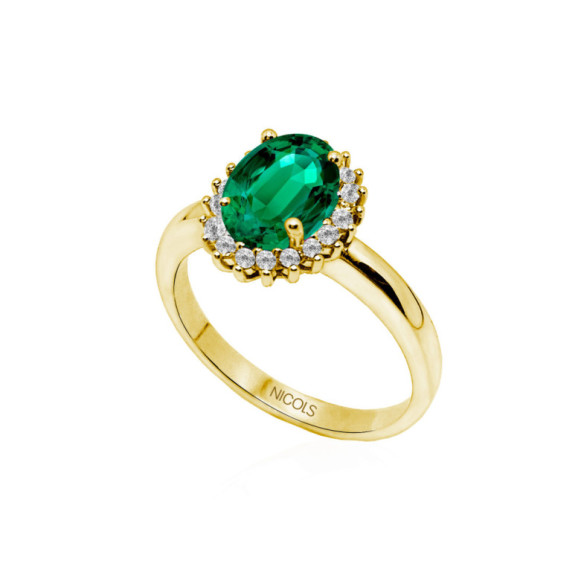 Dalia Emerald Ring 1.30 Yellow Gold - Anniversary Rings