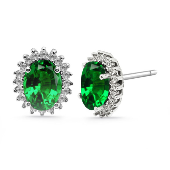 Pendientes Esmeralda Orla Dalia 2.60 - Pendientes de Esmeraldas