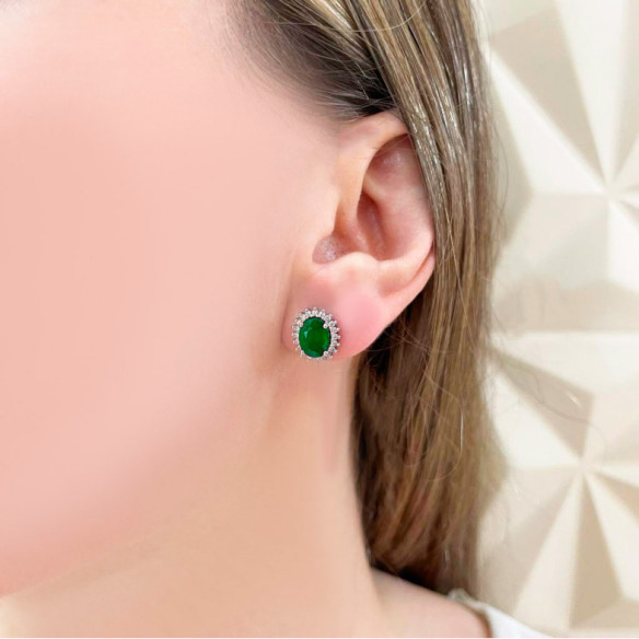Pendientes Esmeralda Orla Dalia 2.60 - Pendientes de Esmeraldas
