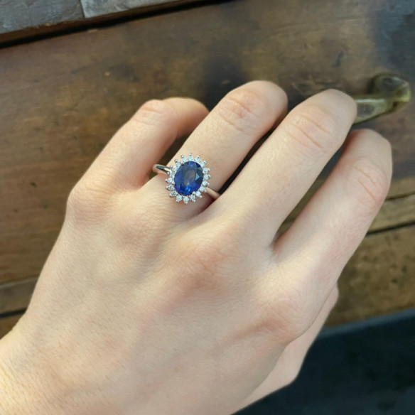 Anillo Zafiro Dalia 1.50Ct - Jubiläums Verlobungsringe