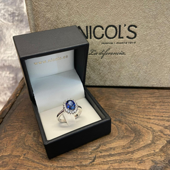 Anillo Zafiro Dalia 1.50Ct - Impegno di anniversario degli anelli