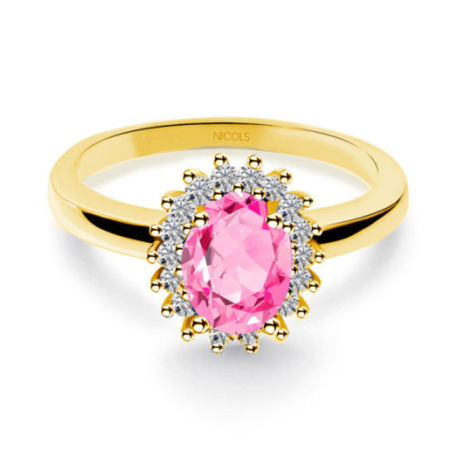 Anillo Zafiro Rosa Dalia 0.90 - RINGE
