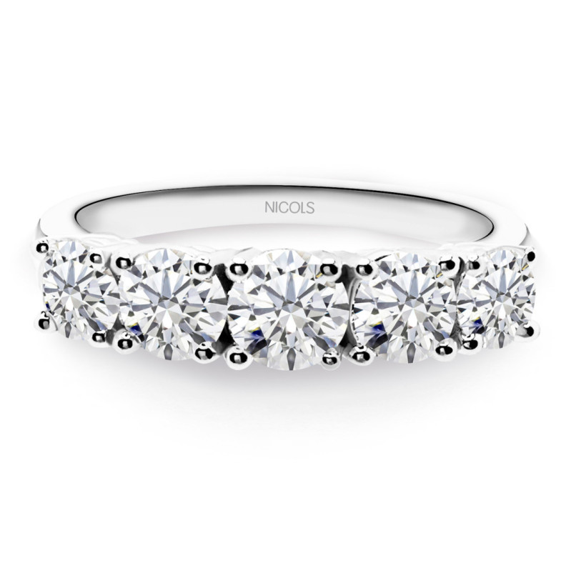 Anillo Diamantes Eloise 1.50 Oro Blanco - Talla Brillante