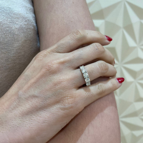 Anillo Diamantes Eloise 1.50 Oro Blanco - Talla Brillante