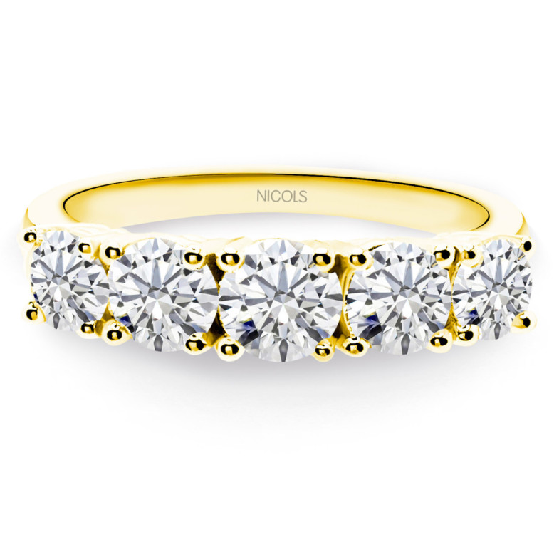 Anillo Diamantes Eloise 1.50 Oro Amarillo - Brilhante