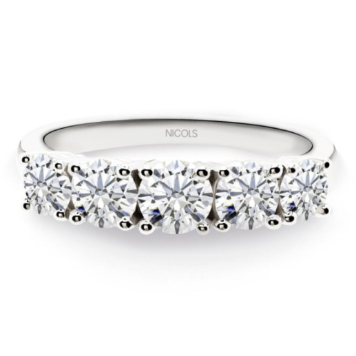 Anillo Diamantes Eloise 1.20 Oro Blanco - Talla Brillante