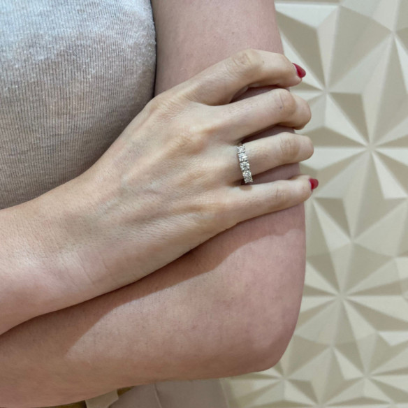 Anillo Diamantes Eloise 1.20 Oro Blanco - Talla Brillante