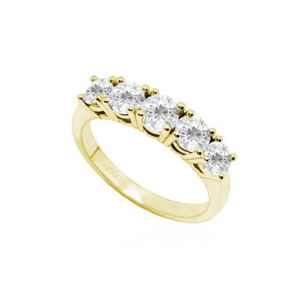 Anillo Diamantes Eloise 1.20 Oro Amarillo - ANILLOS