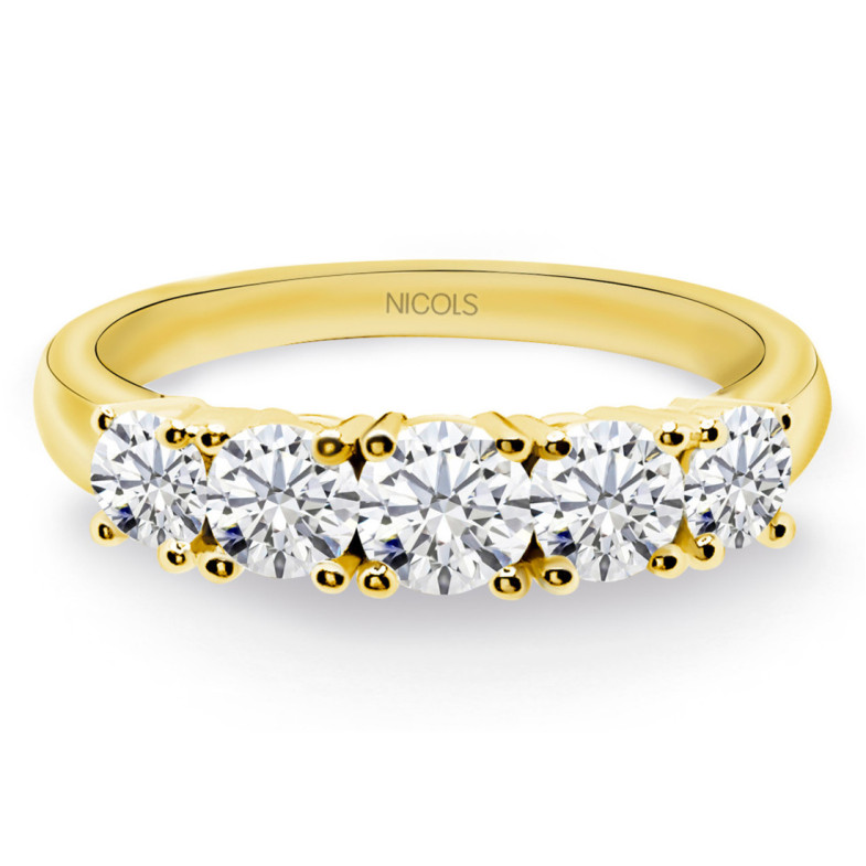 Anillo Diamantes Eloise 0.95 Oro Amarillo - ANILLOS