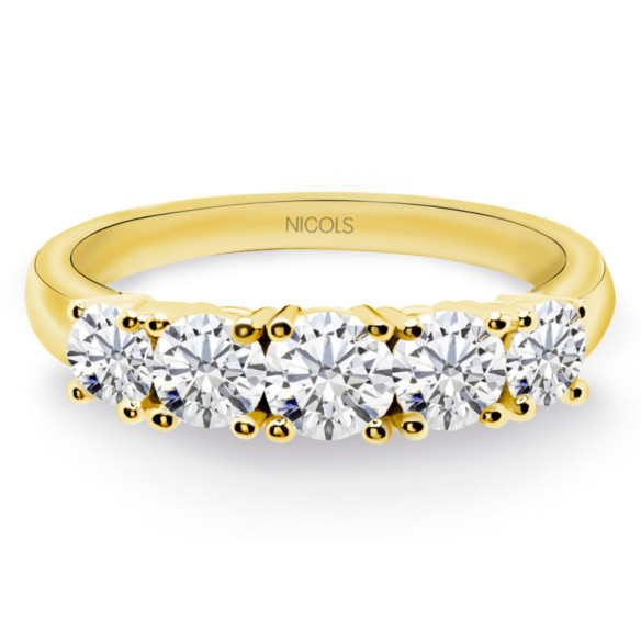Anillo Diamantes Eloise 0.95 Oro Amarillo - LES ANNEAUX