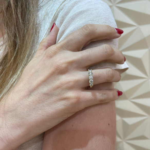 Anillo Diamantes Eloise 0.95 Oro Amarillo - LES ANNEAUX