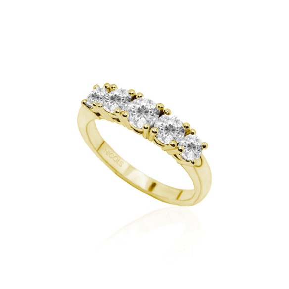 Anillo Diamantes Eloise 0.95 Oro Amarillo - ANILLOS