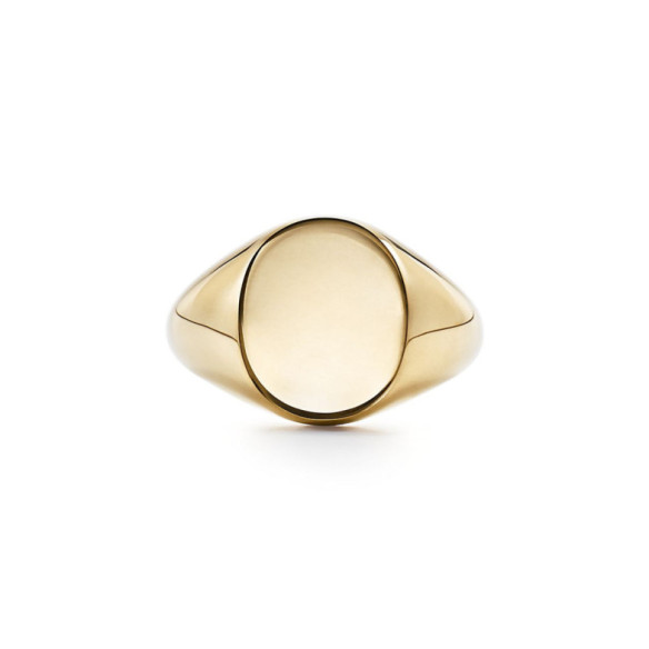 Ring Seal Gold Frau Small Oval - Goldene Ringe ohne Steine