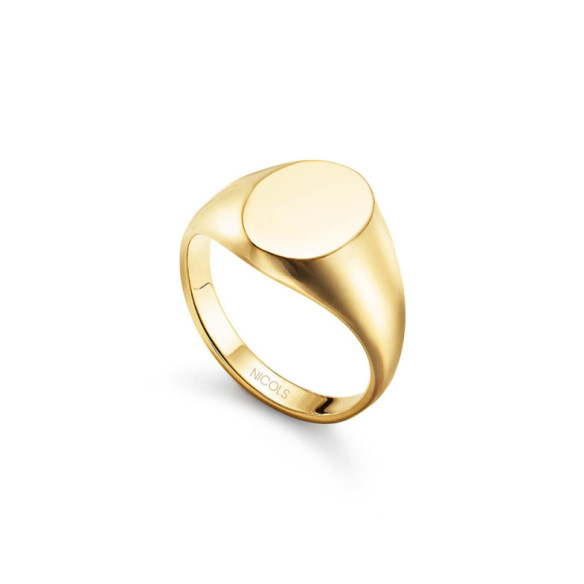 Ring Seal Gold Frau Small Oval - Goldene Ringe ohne Steine