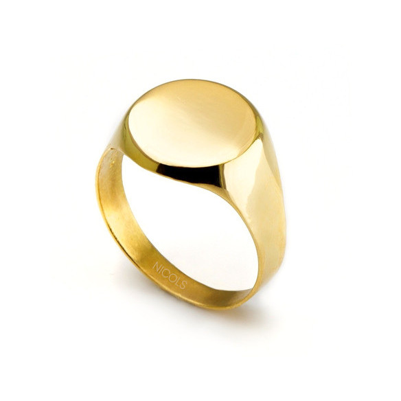 Ring Siegel Gold Frau kleinen Kreis - Goldene Ringe ohne Steine