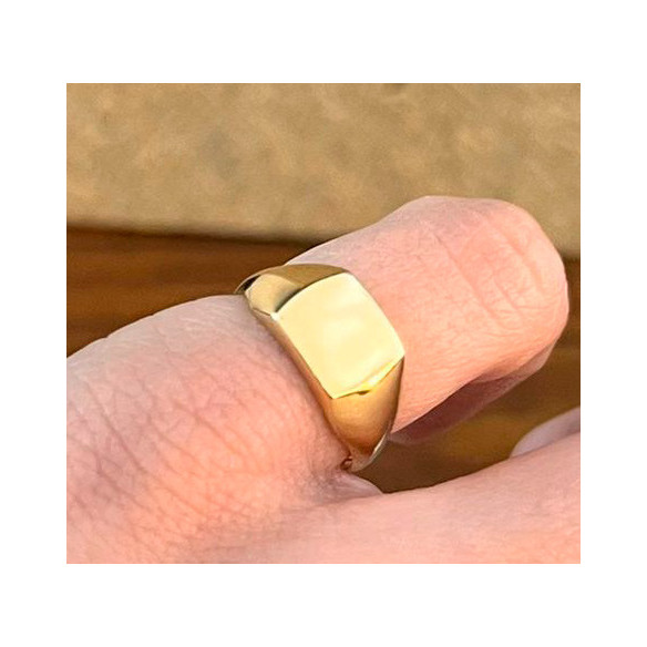 Anillo Sello Oro Mujer Small Square - ANILLOS