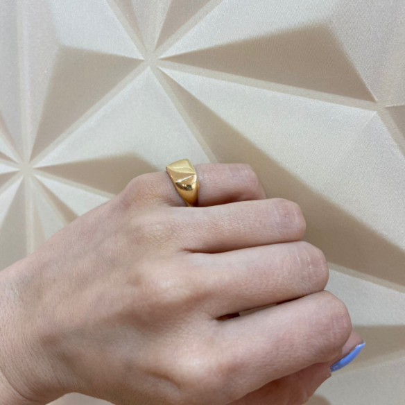 Anillo Sello Oro Mujer Small Square - ANILLOS