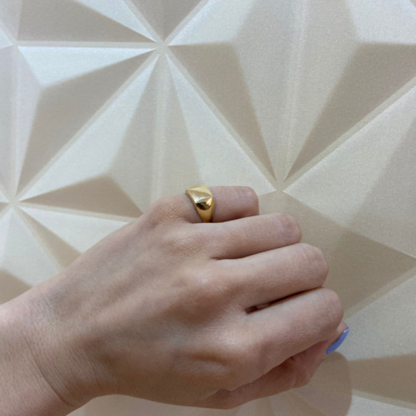 Anillo Sello Oro Mujer Small Square - ANILLOS