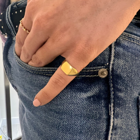 Anillo Sello Oro Mujer Small Square - ANILLOS