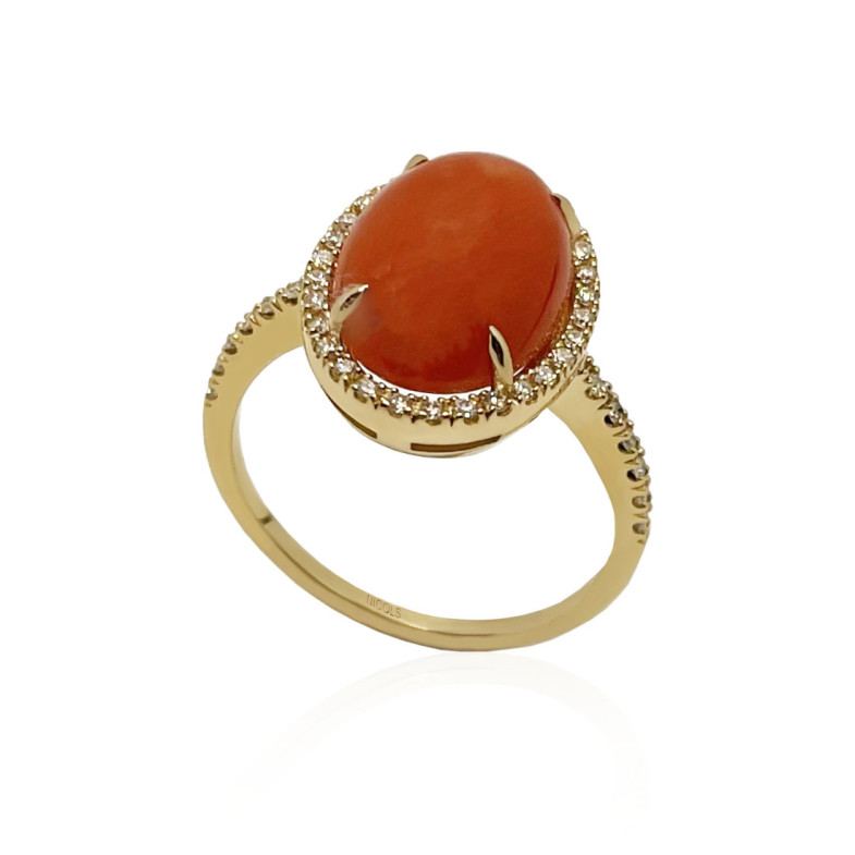 Anillo Coral Oval Red Velvet 15X112Mm - aktuelle designs