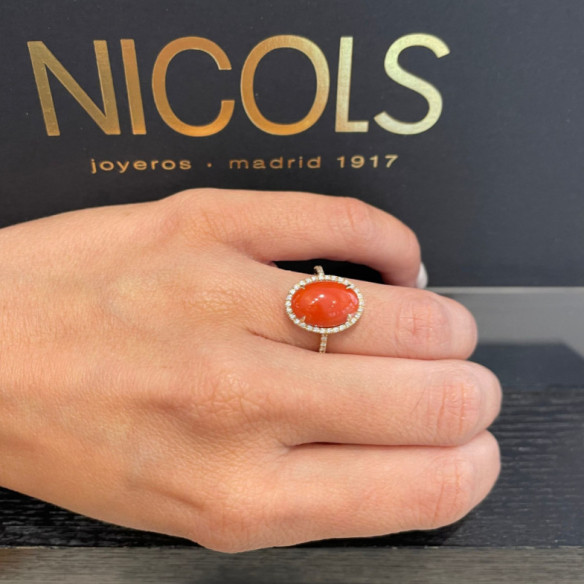 Anillo Coral Oval Red Velvet 15X112Mm - aktuelle designs