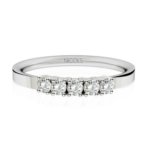 Alianza Diamantes 0.25 Eloise Line - Cinquillo de Diamantes
