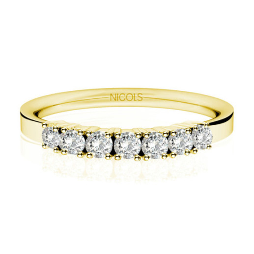 Alianza Diamantes 0.35 Eloise Line Oro Amarillo - Alliances brillantes