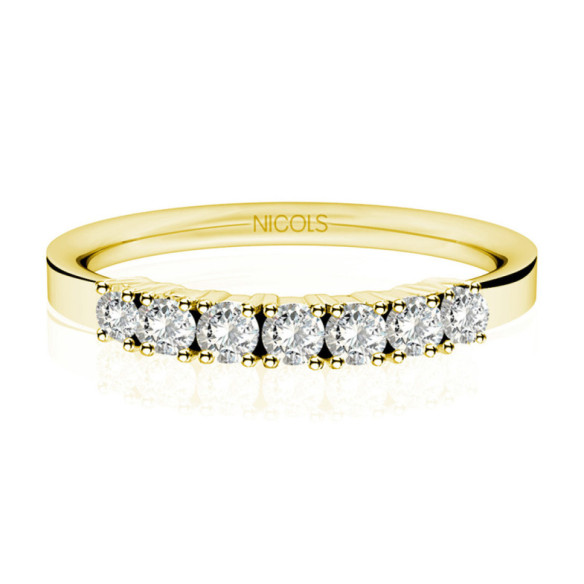 Alianza Diamantes 0.35 Eloise Line Oro Amarillo - Alliances brillantes