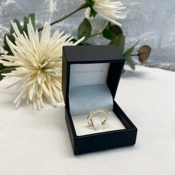 Alianza Diamantes 0.35 Eloise Line Oro Amarillo - Alliances brillantes