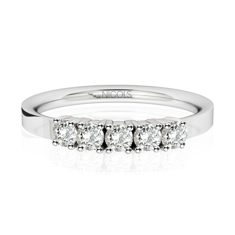 Diamond Wedding Ring 0.40 Eloise Line - Brilliant Cut