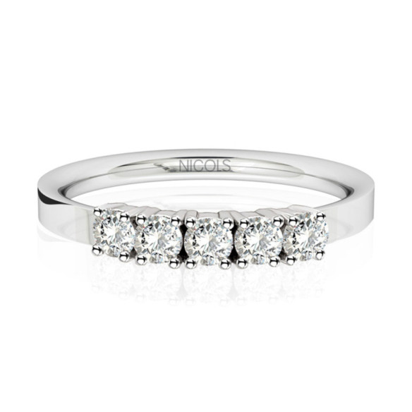 Diamond Wedding Ring 0.40 Eloise Line - Brilliant Cut