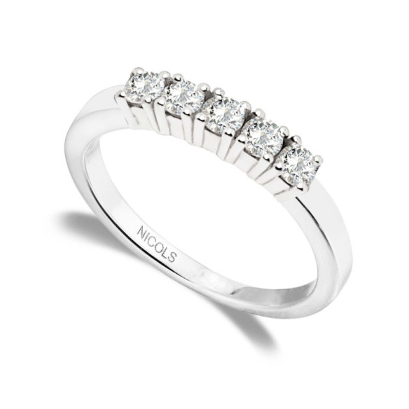 Diamond Wedding Ring 0.40 Eloise Line - Brilliant Cut