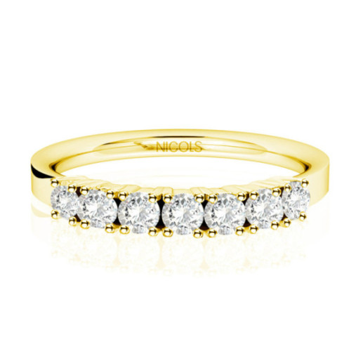Alianza Diamantes 0.56 Eloise Line Oro Amarillo - Brillante